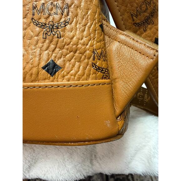 MCM Large Stark Studded Backpack Visetos Canvas | Cognac | Large | Authentic COA main image 6